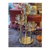 ROSSEV Gold Kristal Şamdan 3 lü