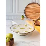 Rossev Green Apple Emaye Kek Fanusu - 0,6 lt - Yeşil - Beyaz