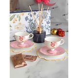 Rossev Hediyelik Blossom Hediye Kutulu Bambu Çubuklu Koku ve Fincan Takımı 2 Kişilik - 9 Adet - 90 ml