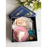 Rossev Hediyelik Veronica Blossom Kişiye Özel Hediye Kutulu Fincan Takımı - Pembe - 90 ml