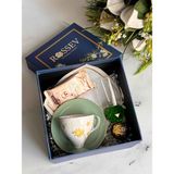 Rossev Hediyelik Veronica Peachy Kişiye Özel Hediye Kutulu Fincan Takımı - Yeşil - 90 ml