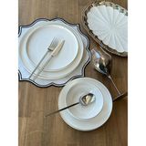 Rossev Modern Gümüş 24 Parça 6 Kişilik Yemek Takımı