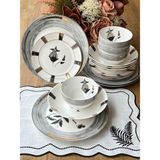 Rossev Rusty Black 16 Parça 4 Kişilik Yemek Takımı