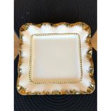 Rossev Servis Tabağı Kare Gold 26 cm.