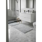 Rossev Tavşan Tüyü Gri Klozet Takımı Banyo Paspası Kaymaz Tpr Taban Yıkanabilir 2'li Set 40X60-60X100