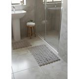 Rossev Tavşan Tüyü Taş Klozet Takımı Banyo Paspası Kaymaz Tpr Taban Yıkanabilir 2'li Set 40X60-60X100