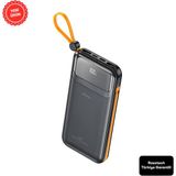 Rosstech RS-500 20.000MAH 22.5W Pd Powerbank Dijital Ekranlı 6 Portlu Dahili Çift Kablolu - Siyah