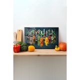 Rosyvien Baharat ve Kaşık Cam Kesme Tahtası, Silikon Ayaklı, Sunum Kesim Doğrama Tablası, Temperli ve Rodajlı - 23 x 35 cm