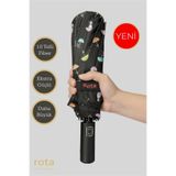 ROTA 10 Telli Ekstra Dayanıklı Fiber Tel Otomatik Açılır/kapanır Şemsiye 3060w Şemsiyeli Kedi