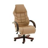 Rota Ofis Comfort Ahşap Makam Koltuğu Cappuccino