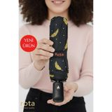 ROTA Rüzgara Dayanıklı 10 Telli Yarım Otomatik Fiber Telli Otomatik Açılır Şemsiye - 3030W - Yaprak Desen