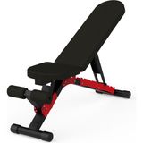 Rota Spor Rota Berlin Yerli Üretim Fonksiyonel Ağırlık Sehpası-ayarlanabilir Bench Press Sehpası- Mekik Sehpası - Kırmızı - Siyah - 33x125x45 CM