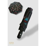 ROTA Tam Otomatik 8 Telli Dayanıklı Fiber Tel Şemsiye - RT-3020W - Kelebek Desenli