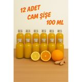 Rotanev 12 Adet Şeffaf Cam Shot Şişesi Sızdırmaz Gümüş Metal Kapaklı Kolonya Koku Süs Çok Amaçlı Şişe 100 ML