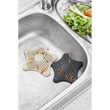 Rotanev 2 Adet Siyah-Bej Deniz Yıldızı Lavabo Süzgeci, Lavabo Tıkacı, Silikon Süzgeç - 001-Renkli