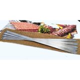 Rotanev 6 Adet Profosyonel Paslanmaz Metal Kıyma Şiş (Adana-Urfa-Antep Kebap Şişi) - 001 - Beyaz - 0,5 ml