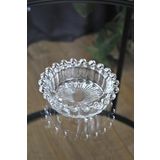 Rotanev Bubbles Yuvarlak Cam Kristal Lüks Küllük - Kül Tablası - Yuvarlak Kül Tabağı 13 Cm