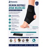 Rotantix Ayak Bilekliği Malleol Silikon Destekli Ortopedik Ayak Bilekliği Ayak Burkulması Incinmesi Bedensiz