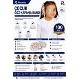 Rotantix Çocuk Göz Kapama Bandı 10 Farklı Desen Göz Pedi (100 ADET KIZ ÇOCUK )