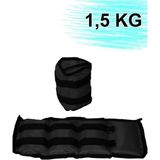 Rotantix El ve Ayak Bilek Ağırlığı 2x1 kg Kum Torbası Korsesi Ağırlık Kas Güçlendirmek Pilates 1kg Siyah - 1,5 kg x 2 Adet