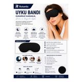 Rotantix Uyku Bandı Uyku Gözlüğü Yıkanabilir Uyku Bandı Göz Bandı Maskesi Işık Önleyici Gözlük Maske Bant