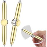 Rotasyonlu Çok Fonksiyonlu Kalem - LED Işık ve Döner Gyro Özelliği - Şık Kalem, Metal Kalem, Pratik Kalem - 10.5 cm - 5 Renk Seçeneği - Altın
