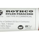 Rothco Naylon paraşüt ipi
