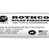 Rothco Type III 550 pound ticari paraşüt ipi (OD, 100 feet)