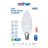 Rother RTL02101 Rother LED Mum Avize Ampul 6W E14 470 Lümen 6500K Beyaz Işık - Enerji Tasarruflu Ampul
