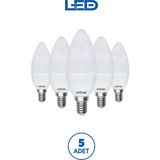 ROTHER RTL02111-5 Rother LED Mum Avize Ampul 6WE14 470 Lümen 4000K Gün Işığı Enerji Tasarruflu Ampul 5 Adet