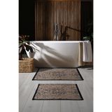 Rothi Pamuklu Kaymaz Taban Kahverengi 2'li Banyo Paspas Seti 60x100 60x50