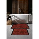 Rothi Pamuklu Kaymaz Taban Turuncu 2'li Banyo Paspas Seti 60x100 60x50