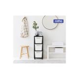 Rotho Brisen Tower Komodin 3x16L Beyaz-Siyah