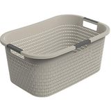 Rotho Country Çamaşır Sepeti 40 l, Plastik (PP) BPA içermez, kapuçino 40 l
