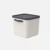 Rotho Mythen Kapaklı Saklama Kutusu Beyaz 40 Litre (5'Li Paket)
