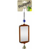 Rotipet Kuş Oyuncağı Akrilik Çerçeveli Ayna Büyük - Transparan Amber