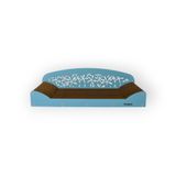 Rotipet Sloffy Karton Kedi Tırmalama Koltuğu – Çift Katlı, 4 Yüzey Kullanım, 68x25x20 cm (Bebek Mavisi)