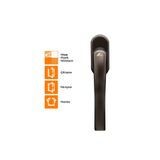 Roto Line Secustik Siyah Pvc Pimapen Pencere Kolu