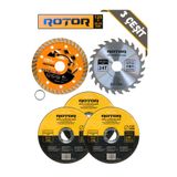 Rotor 5'lı Disk seti 125x22,23 Metal+Seramik+Ahşap 5 parça
