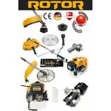 Rotor BC520A 52 cc, Profesyonel Benzinli Yan Tırpan, Çapalama Aparatı ile Set
