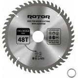 Rotor Daire Testere Bıçağı 190X30/25,4 mm 48T – Ahşap Kesim (El Tipi ve Gönye Testere) Adaptörlü