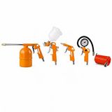 ROTOR Kompresör Boya Hava Mazot Lastik Tabancası Ve Hortum, 5 Li Set Turuncu