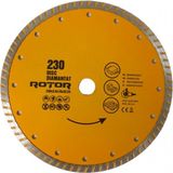 Rotor Seramik Kesme Elmas Kesici Disk 230x2.6x10x22.23 (Turbo Segmentli) - Seramik, Taş ve Mermer kesmek için