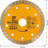 Rotor Turbo Elmas Kesme Diski 125X2,2X10x22,23 Mm – Seramik, Mermer, Granit, Fayans Ve Beton Kesim