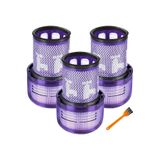 RotRever Dyson V12 Detect Slim Absolute Yedek Hepa Filtre-Dyson V12 Hepa Filtre,Temizleme Fırçalı-3 Parça