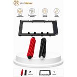 RotRever Roborock S8+ / S8 Sonic / S8 Pro Ultra Robot Süpürge Ana Fırça Fırça Kapağı Yedek Parça Seti 3 Parça Siyah