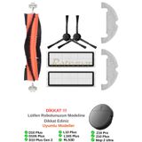 RotRever Xiaomi Mi Robot Vacuum Mop 2 ULTRA ve Dreame Bot D10+Plus Uyumlu Filtre,Fırça,Mop Paspas Set-7 Parça
