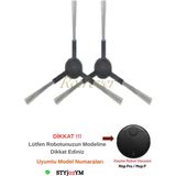 RotRever Xiaomi Mi Robot Vacuum Mop Pro (Model NO:STYTJO2YM Dikkat)Vacuum Mop P Robot Süpürge Yedek Parça Seti - Yan Fırça