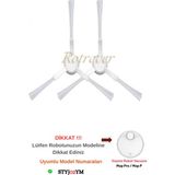RotRever Xiaomi Mi Robot Vacuum Mop Pro,vacuum Mop P Model Numarası STYTJ02YM Uyumlu Yenileme Yedek Set - Yan Fırça