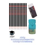 rotring 12 adet sınav kalemi kurşun kalem 1 adet silgi 1 adet kalemtraş